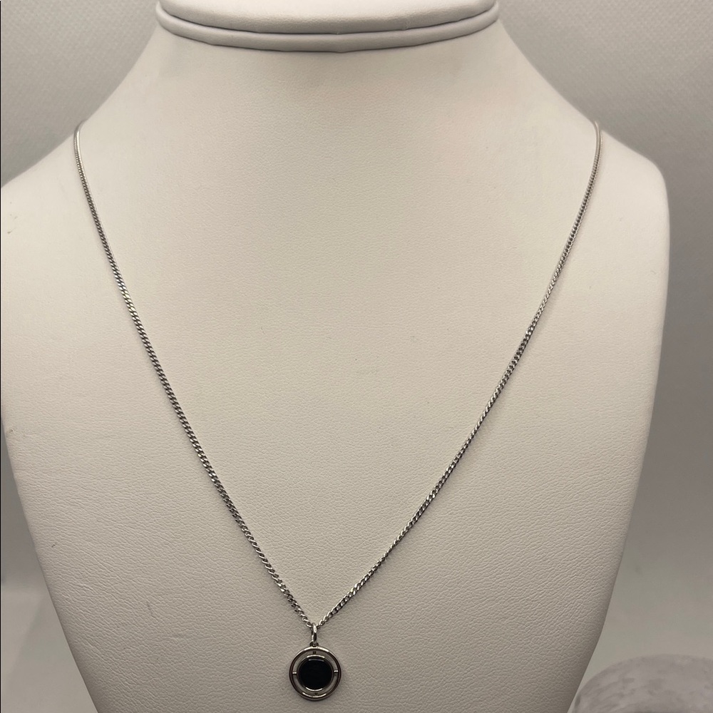Miansai Compass Onyx Sterling Silver Necklace
